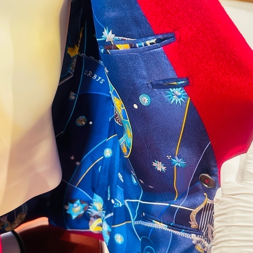 100% Kashmir Virgin Wool Red Blazer. - Picture 8 of 12
